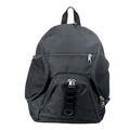 Polyester PVC Backpack w/ 4 Zippered Compartments